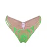 Gyv Me Body Women's Side Hip Brazilian Bikini In Lime In Multi