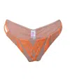 Gyv Me Body Women's Side Hip Brazilian Bikini In Sunset In Pink