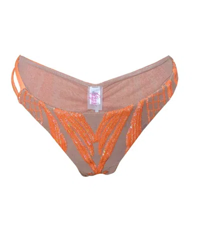 Gyv Me Body Women's Side Hip Brazilian Bikini In Sunset In Pink