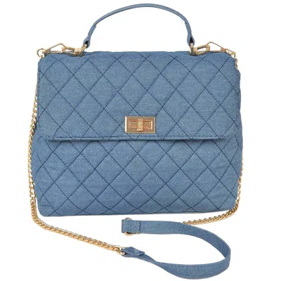 H & D Accessories Women's Quilted Crossbody Bag In Denim In Multi