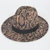 H & D Accessories Women's Snake Print Fedora Hat In Brown In Brown