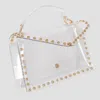 H & D Accessories Women's Stone Studded Gameday Bag In Clear In White