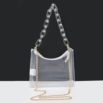 H & D Accessories Women's Transparent Chain Clear Stadium Shoulder Crossbody Bag In Multi
