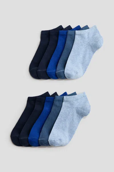 H&m Kids' 10-pack Ankle Socks In Blue