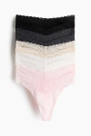 H&m 10-pack Lace Thong Briefs In Multi