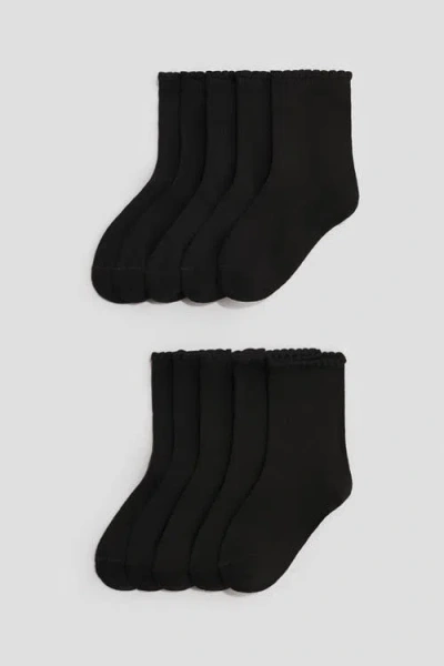 H&m Kids'  10-pack Socks In Black
