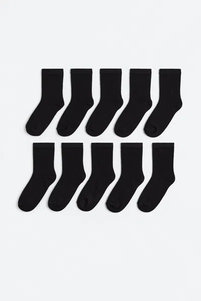 H&m Kids' 10-pack Socks In Black