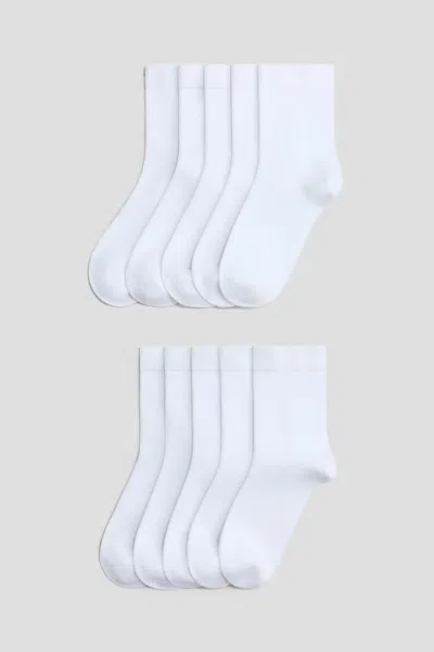 H&m Kids' 10-pack Socks In White