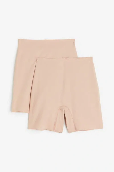 H&m 2-pack Bike Shorts In Neutral