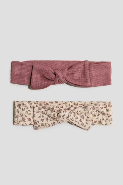 H&m Kids' 2-pack Bow-detail Hairbands In Multi