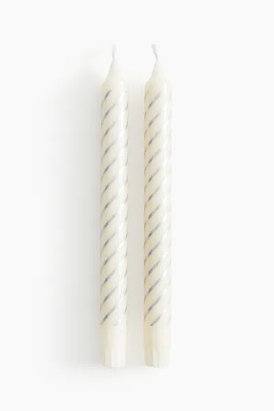 H&m 2-pack Candles In White