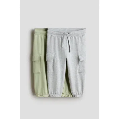H&m Babies'  2-pack Cargo Joggers In Multi