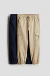 H&m 2-pack Cargo Pants In Multi