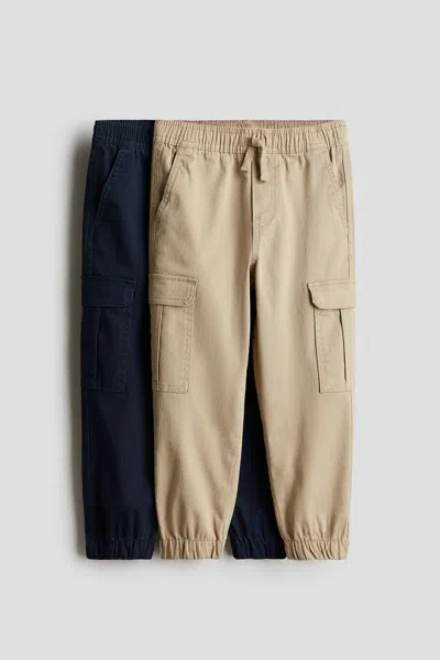 H&m Kids' 2-pack Cargo Pants In Multi
