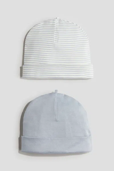 H&m Babies' 2-pack Cotton Beanies In Multi