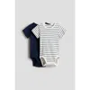 H&m Babies'  2-pack Cotton Bodysuits In Multi