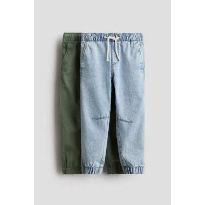 H&m Kids'  2-pack Cotton Joggers In Blue