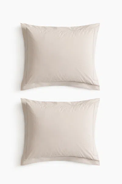 H&m 2-pack Cotton Percale Pillowcases In White