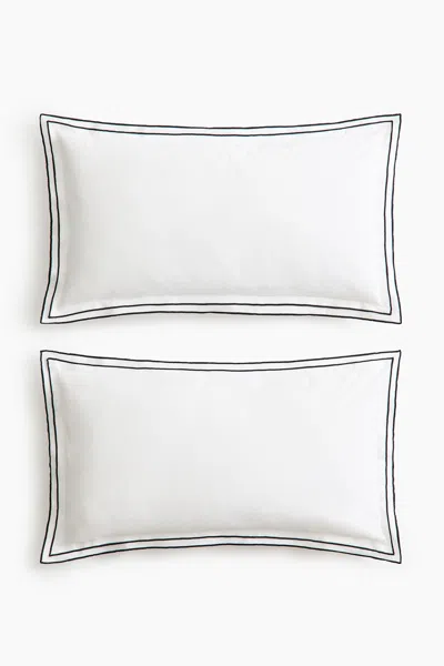 H&m 2-pack Cotton Pillowcases In White