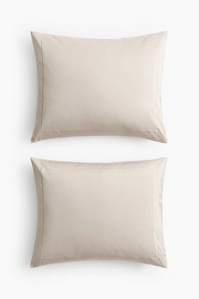 H&m 2-pack Cotton Sateen Pillowcases In Purple
