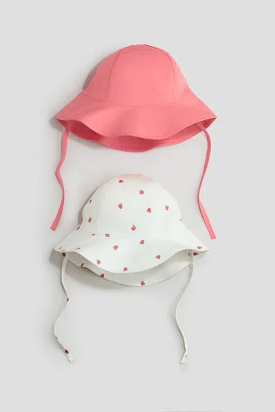 H&m Babies' 2-pack Cotton Sun Hats In Multi