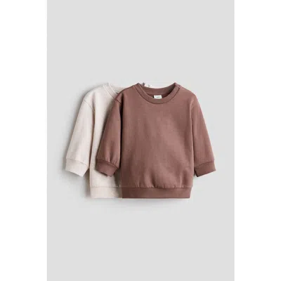 H&m Babies'  2-pack Cotton Sweatshirts In Multi