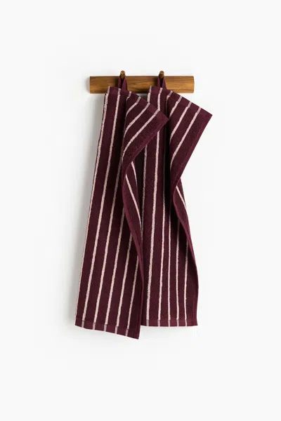 H&m 2-pack Cotton Terry Guest Towels In Purple