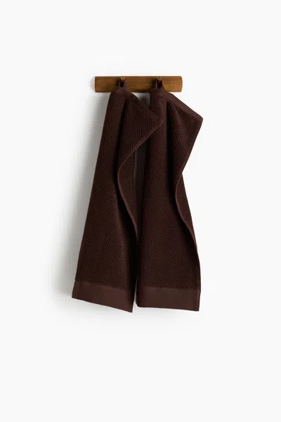 H&m 2-pack Cotton Terry Guest Towels In Brown