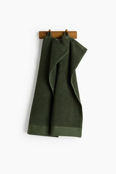 H&m 2-pack Cotton Terry Guest Towels In Green