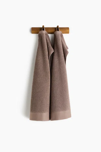 H&m 2-pack Cotton Terry Guest Towels In Neutral