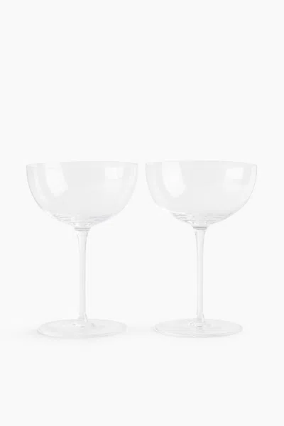 H&m 2-pack Delicate Cocktail Glasses In Transparent