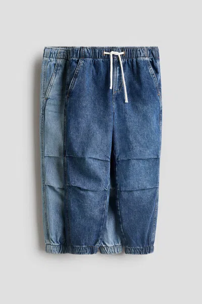 H&m Kids' 2-pack Denim Joggers In Blue