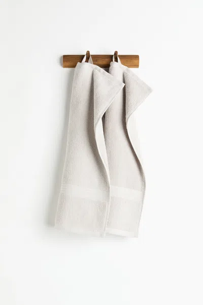 H&m 2-pack Egyptian Cotton Guest Towels In Neutral
