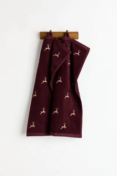 H&m 2-pack Embroidered Guest Towels In Brown