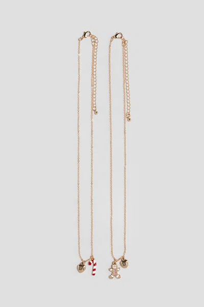 H&m Kids' 2-pack Friendship Necklaces In Gold