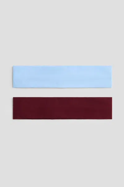 H&m Kids' 2-pack Jersey Headbands In Blue