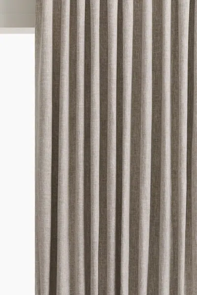 H&m 2-pack Long Blackout Curtain Panels In Neutral