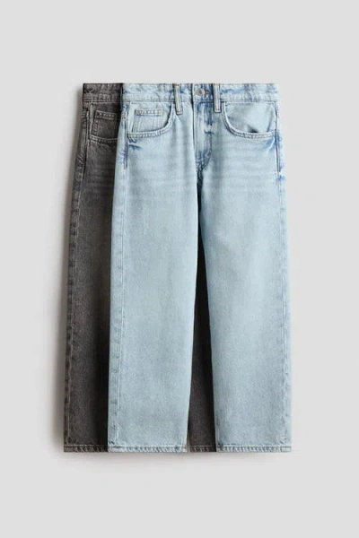 H&m Kids'  2-pack Loose Fit Jeans In Multi