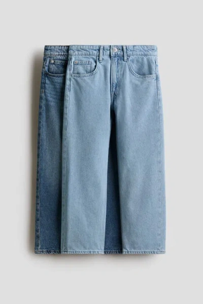 H&m Kids'  2-pack Loose Fit Jeans In Blue