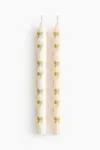 H&m 2-pack Patterned Candles In Multi