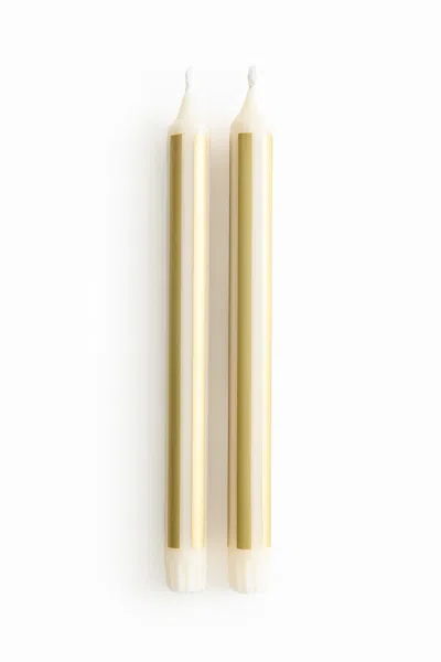 H&m 2-pack Patterned Candles In Multi