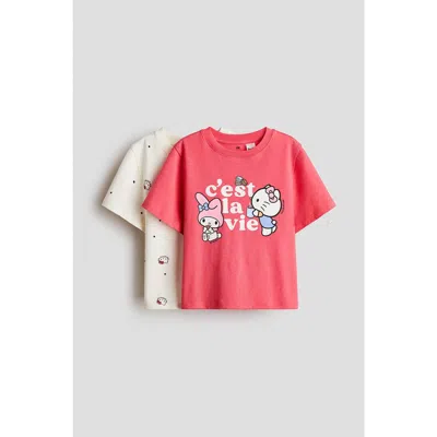 H&m Kids'  2-pack Printed T-shirts In Multi