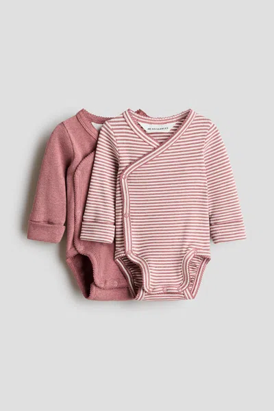 H&m Babies' 2-pack Room-to-grow Bodysuits In Multi