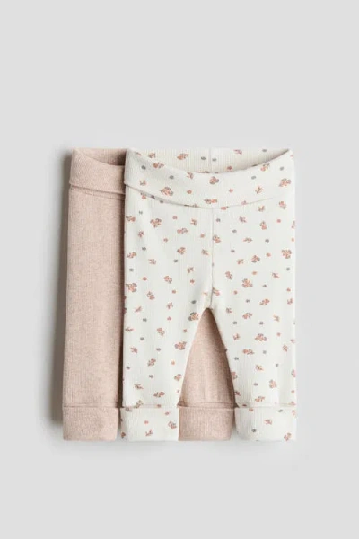 H&m Babies'  2-pack Room-to-grow Leggings In Multi
