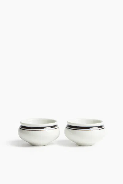 H&m 2-pack Small Porcelain Bowls In White