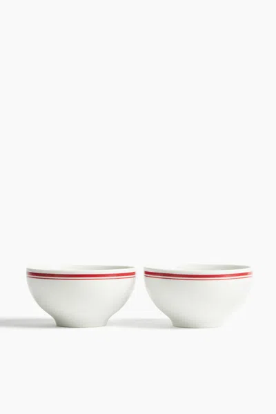 H&m 2-pack Small Porcelain Bowls In White