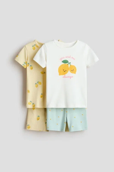 H&m Kids'  2-pack Snug Fit Printed Jersey Pyjamas In Multi