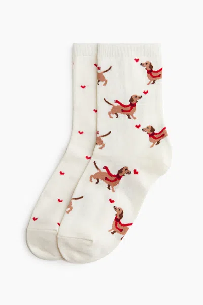 H&m 2-pack Socks In White
