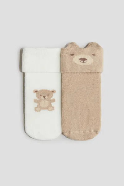 H&m Babies' 2-pack Terry Socks In Multi
