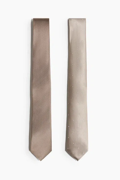 H&m 2-pack Ties In Multi